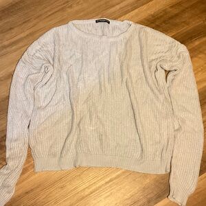 Brandy Melville Soft Gray Knit Top